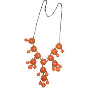 3/15.00 Beautiful Two Toned Ily Couture Orange Opera Length Bauble Necklace